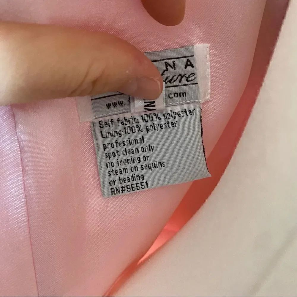 Faviana Couture Light Pink One Shoulder Gown Size 4 - Picture 13 of 16